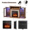 TV Stand with Electric Fireplace and 16 Color LED Lights 65 Inch